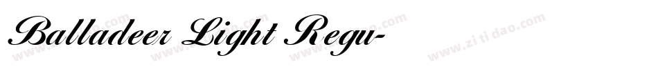 Balladeer Light Regu字体转换